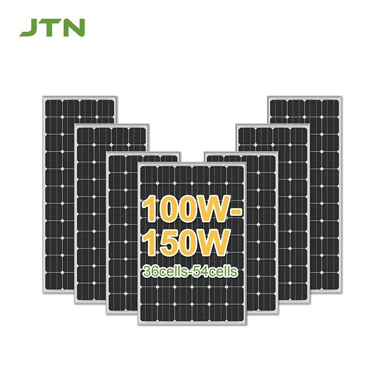 पीईटी/ईटीएफई/ग्लास सतह सामग्री के साथ ब्लैक शिंगल 100W 170W ब्लैक मोनो पीवी पैनल