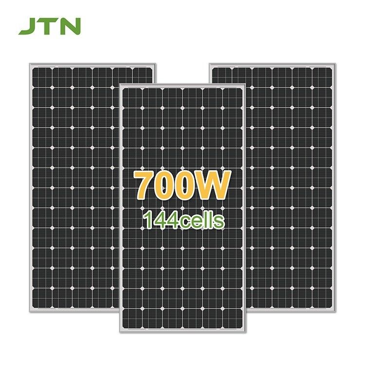 12 वर्ष का कार्य HJT सौर मॉड्यूल पीवी सेल पैनल सौर 700w 210mm उच्च शक्ति शिंगल्ड सौर पैनल