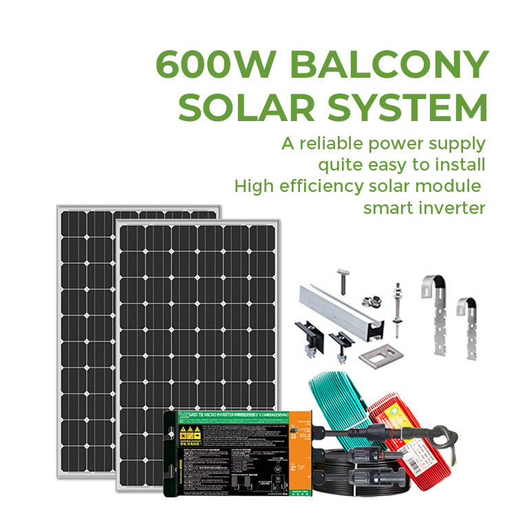 छत माउंटिंग मोनो बालकनी सौर प्रणाली 300W 375W 600W 800W परेशानी मुक्त स्थापना